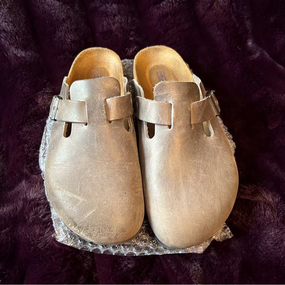 Birkenstock “Boston” Oiled Leather Iron Size 39
